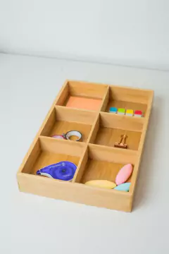 BANDEJA "VALSEN" DE BAMBOO CON 6 DIVISIONES - tienda online