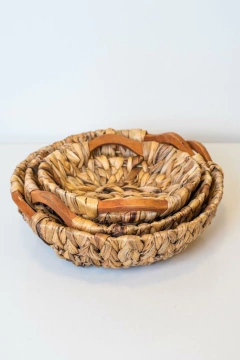CANASTO "ZUMAYA" CON MANIJAS DE MADERA "S" en internet