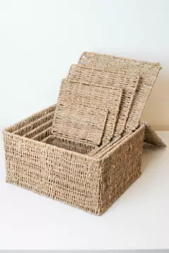 CAJA SEAGRASS "GLAM" CON TAPA "XS" #1