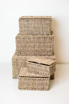 CAJA SEAGRASS "GLAM" CON TAPA "XS" #1 - comprar online
