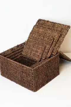 CAJA SEAGRASS "GLAM" CON TAPA "XS" #1 - tienda online