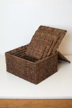 Imagen de CAJA SEAGRASS "GLAM" CON TAPA "XS" #1