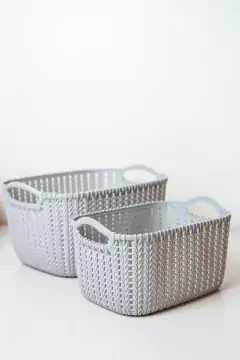 CANASTO "EILAT" TRENZADA "M" CON ASAS - comprar online