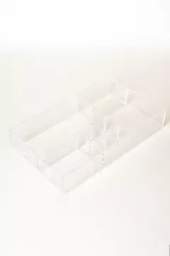 BANDEJA "CLEAR" XL DE ACRILICO CON DIVISIONES - Marian Todo Organizado