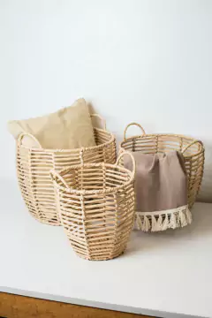 CANASTO "SINTRA" DE PAPEL DE ARROZ "S" - Marian Todo Organizado