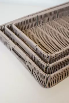 SET x3 BANDEJAS "LAURA" RECTANGULARES DE PP CON ASAS en internet