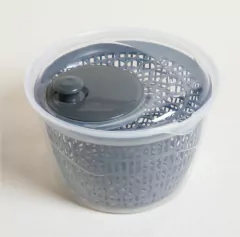 ESCURRIDOR DE VERDURAS PREMIUM TRANSPARENTE TAPA GRIS - comprar online