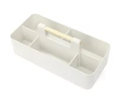 Imagen de CANASTA ORGANIZADORA "MIRKA" CON 5 DIVISIONES Y MANIJA DE MADERA