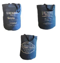 CESTO DE TELA LAUNDRY GRIS ACERO