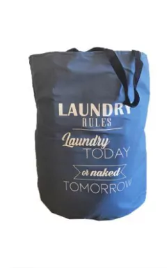CESTO DE TELA LAUNDRY GRIS ACERO - comprar online
