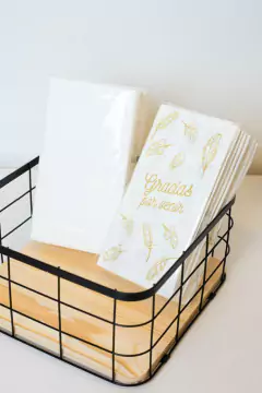 TOALLAS / SERVILLETAS SIMIL TELA PACK x25 BLANCAS - tienda online