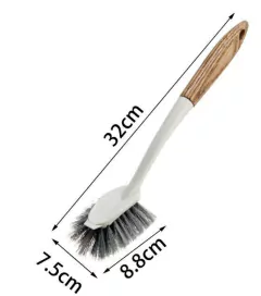 CEPILLO NORDICO "FULL CIRCLE" BLANCO CON MANGO DE MADERA - tienda online