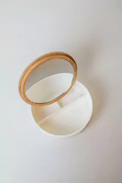 ORGANIZADOR DE ALHAJAS CON ESPEJO CIRCULAR CUADROS - comprar online
