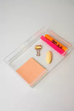 ORGANIZADOR DE ACRILICO "TRIBECA" RECTANGULAR L LISO - Marian Todo Organizado