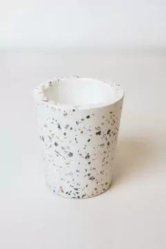 VASO GRANDE "TERRY" PORTA CEPILLOS DE TERRAZO - Marian Todo Organizado