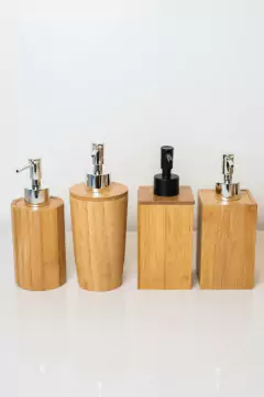 DISPENSER "VALSEN" CILINDRICO DE BAMBOO CON PLATEADO en internet