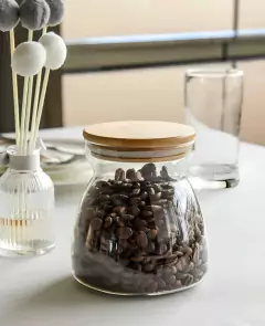 COMBO x3 FRASCOS HERMETICOS "ANACAPRI" DE VIDRIO CON TAPA HERMETICA DE BAMBOO en internet