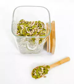 FRASCO HERMETICO "CAPRI" DE VIDRIO "S" CUADRADO CON CUCHARITA - comprar online