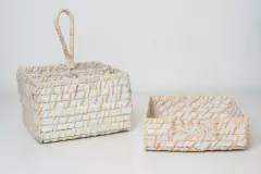 PORTA UTENSILLOS "BERNA" CUADRADO DE 4 CAVIDADES - Marian Todo Organizado