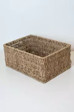 CANASTO "GLAMY" DE SEAGRASS RECTANGULAR "M"