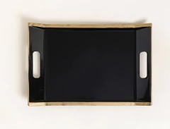 BANDEJA DE POLIPROPILENO NEGRA CON MANIJAS