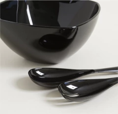 ENSALADERA "NICOLE SQUARE" CON CUBIERTOS DE ACRILICO - comprar online