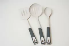 SET x4 UTENSILLOS DE COCINA "SILVI" BLANCO CON GRIS
