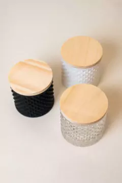 CARAMELERA RUSTICA CILINDRICA CON TAPA DE MADERA - comprar online