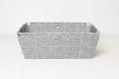 CANASTO "ROMAY" GRIS "L" CON MANIJAS - comprar online