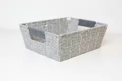 CANASTO "ROMAY" GRIS "L" CON MANIJAS