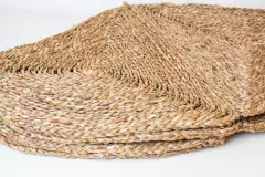ALFOMBRA "SAMBA" DE FIBRAS NATURALES REDONDA 120 CM DE DIAMETRO - comprar online