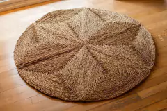 ALFOMBRA "SAMBA" DE FIBRAS NATURALES REDONDA 120 CM DE DIAMETRO