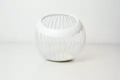 FRUTERA METALICA "MELISA" BLANCA REDONDA - comprar online