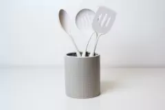 SET x4 UTENSILLOS DE COCINA "SILVI" BLANCO CON GRIS en internet