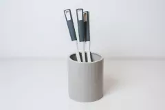 SET x4 UTENSILLOS DE COCINA "SILVI" BLANCO CON GRIS - Marian Todo Organizado