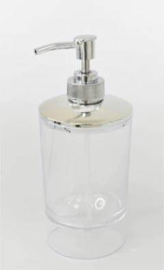 DISPENSER DE ACRILICO CON TAPA PLATEADA
