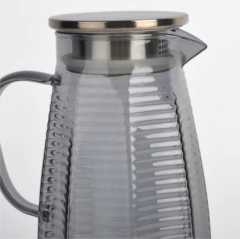 JARRA CON TAPA "MELANIE" DE VIDRIO LABRADO 1.5 LITROS - comprar online