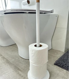 SOPORTE PORTA PAPEL HIGIENICO "XL" PREMIUM CON BASE DE METAL