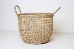 CANASTO "REX DAVID" NATURAL CON MANIJAS - tienda online