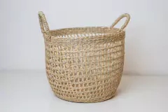 CANASTO "REX DAVID" NATURAL CON MANIJAS - comprar online