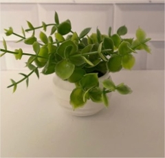 PLANTA ARTIFICIAL "JANET" MINI CON MACETA BLANCA - Marian - Todo Organizado