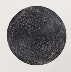 INDIVIDUAL / CENTRO DE MESA PVC GRAFITO NEGRO 38cm