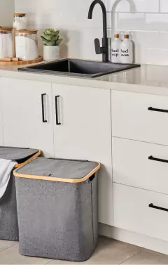 CESTO LAUNDRY DE TELA "PERSA" CON TAPA PARA ROPA