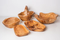 BOWL DE MADERA "CARTAGENA" #4 DECO PROFUNDO CON BORDES UNIFORMES - comprar online