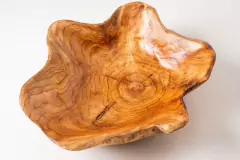 BOWL DE MADERA "CARTAGENA" #4 DECO PROFUNDO CON BORDES UNIFORMES - tienda online