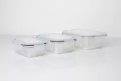 CONTENEDOR HERMETICO "CUCINA" DE VIDRIO "XS" CON TAPA CON SILICONA