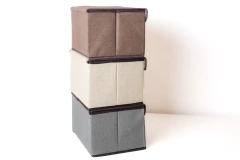 CAJA DE TELA "COLUMBUS" CON TAPA Y MANIJA CHICA en internet