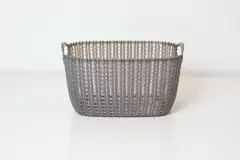 CANASTO "EILAT" TRENZADA "M" CON ASAS - comprar online