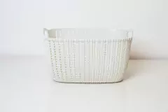 CANASTO "EILAT" TRENZADA "M" CON ASAS - Marian Todo Organizado