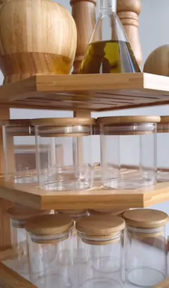 Imagen de ESTANTE ESQUINERO "VALSEN" DE BAMBOO